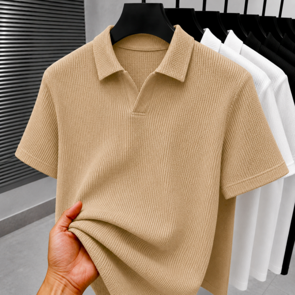 Classic Cuban Polo (Beige)