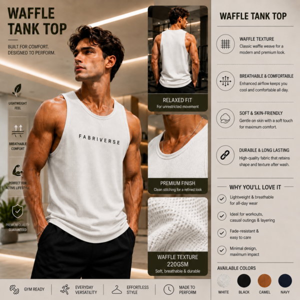 ♠️ 𝗣𝗥𝗘𝗠𝗜𝗨𝗠 𝗪𝗔𝗙𝗙𝗟𝗘 𝗧𝗔𝗡𝗞 𝗧𝗢𝗣 ♠️ (White)