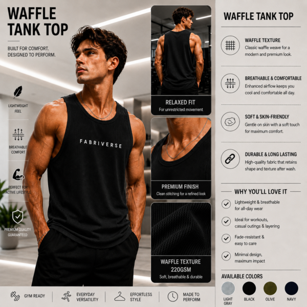 ♠️ 𝗣𝗥𝗘𝗠𝗜𝗨𝗠 𝗪𝗔𝗙𝗙𝗟𝗘 𝗧𝗔𝗡𝗞 𝗧𝗢𝗣 ♠️ (Black)